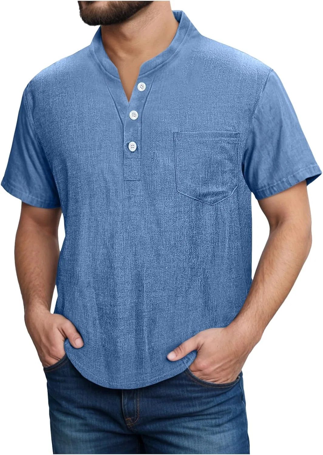 Мужская повседневная рубашка-поло с пуговицами Relaxed Fit, Navy