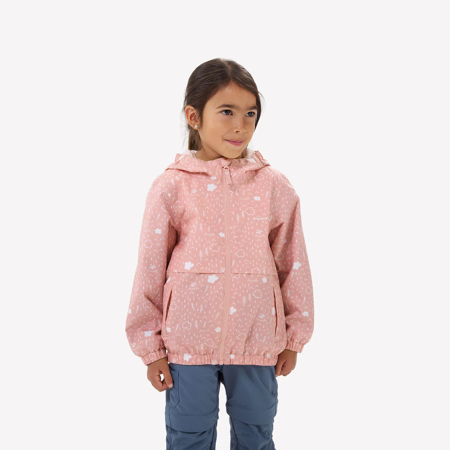 Детская водонепроницаемая куртка для девочек MH500 Quechua, Blasspink Rosa