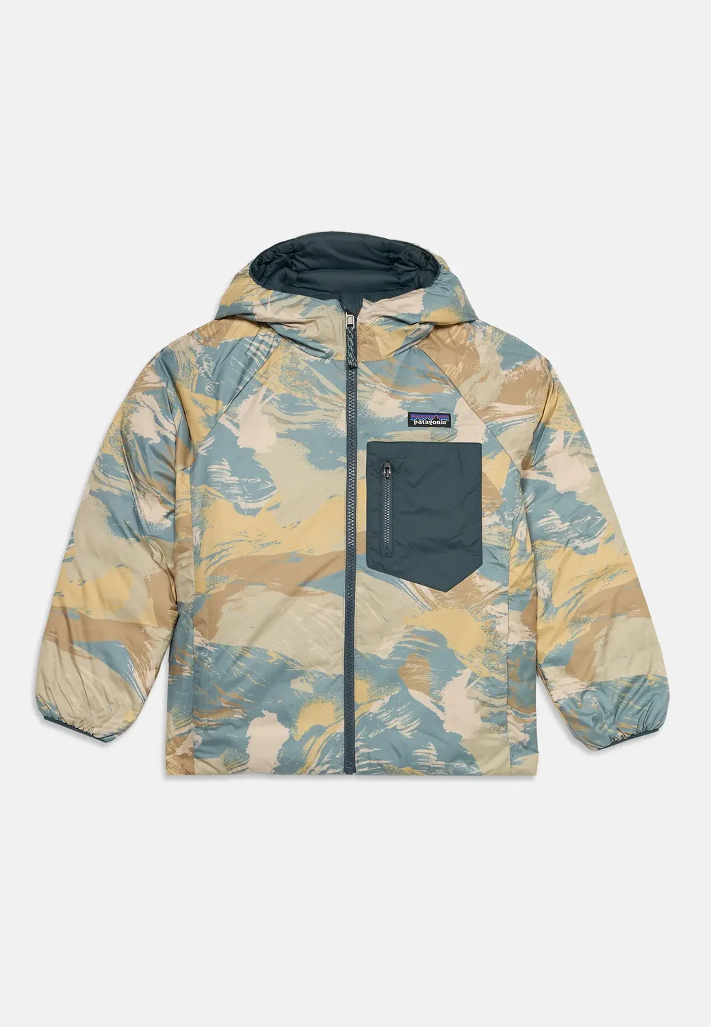 Двусторонняя толстовка с капюшоном, унисекс - пуховая куртка Patagonia, Summit Blue