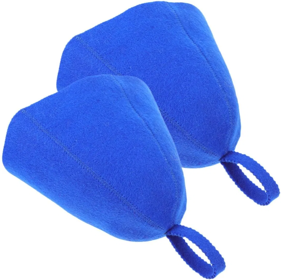 Шапочка для душа из шерсти, SOLUSTRE, 2 шт, 35x23x1 см, Blau