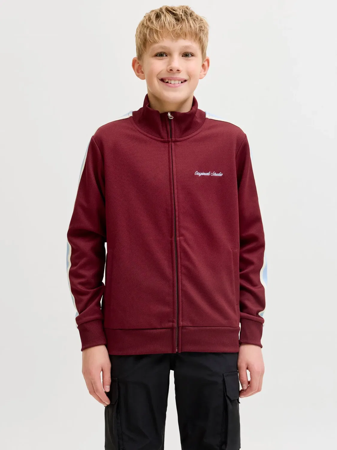 Кардиган вязаный Jack & Jones Junior, бордовый — фото 3