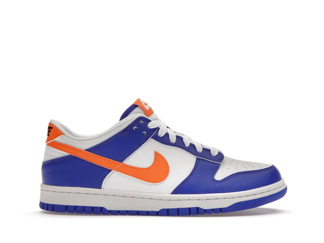 Детские кроссовки на шнуровке Nike Dunk Low Nike, Blue Joy/Bright Mandarin/White/Black
