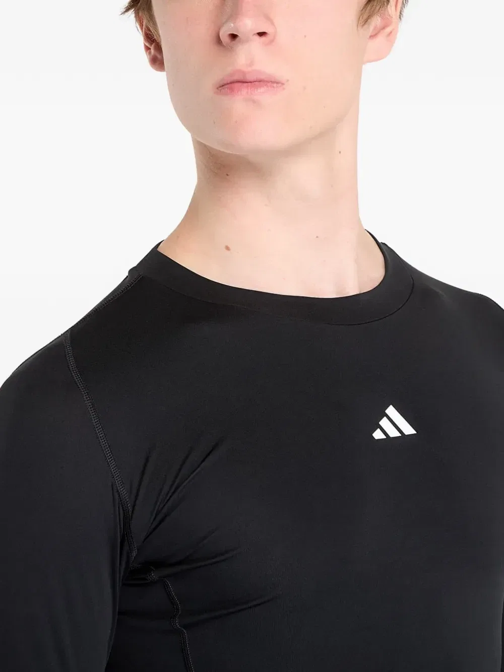 Компрессионный топ с длинными рукавами Adidas, черный — фото 4