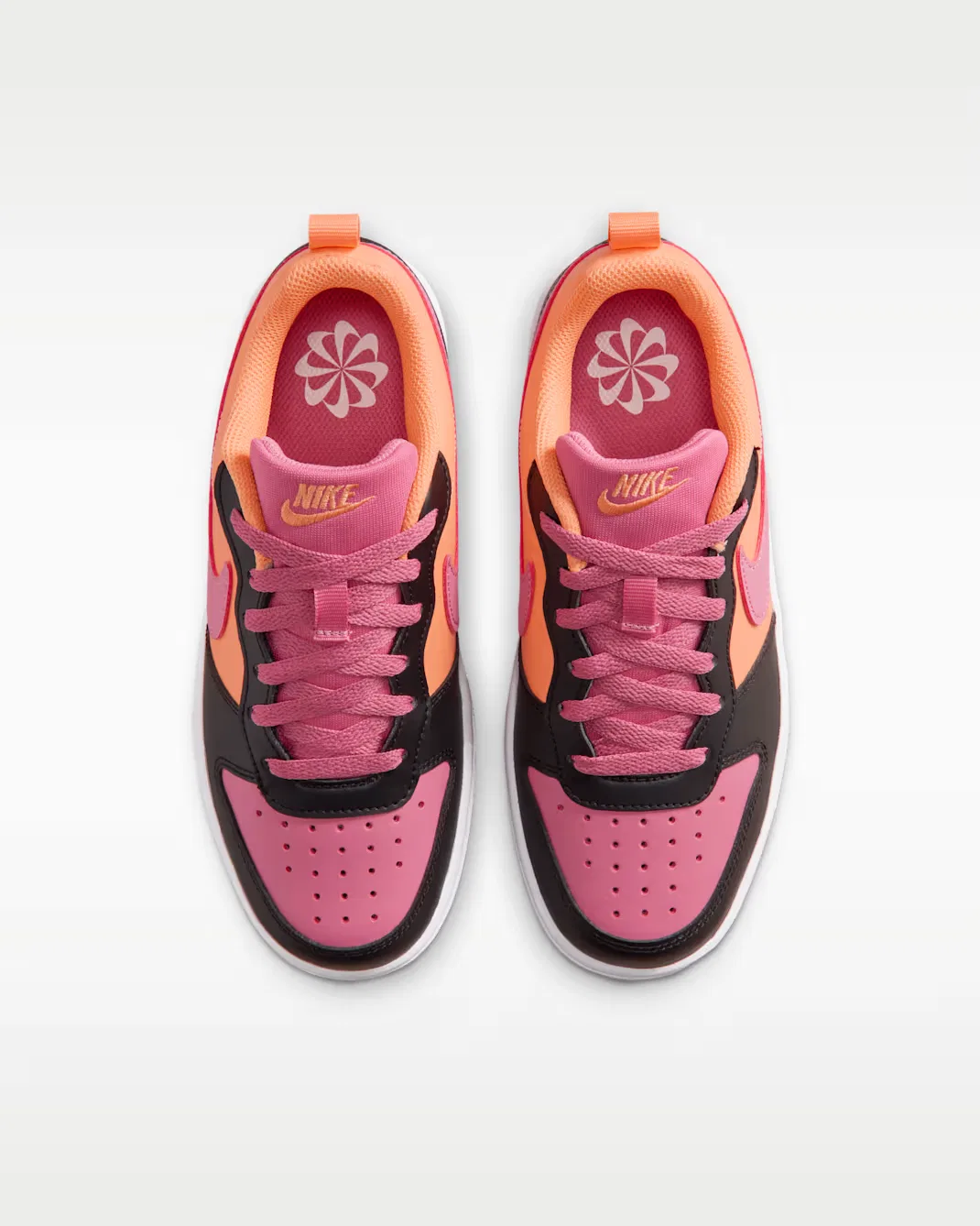 Кроссовки для детей постарше Nike Court Borough Low Recraft, Orange Frost/Black/Peony/Peony — фото 4