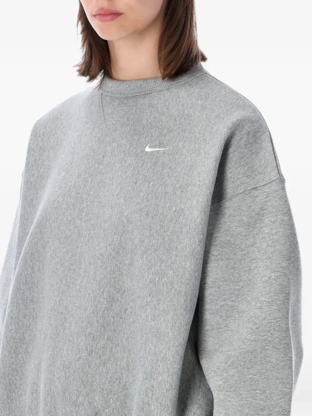 Свитшот с вышитым логотипом Nike, серый — фото 2