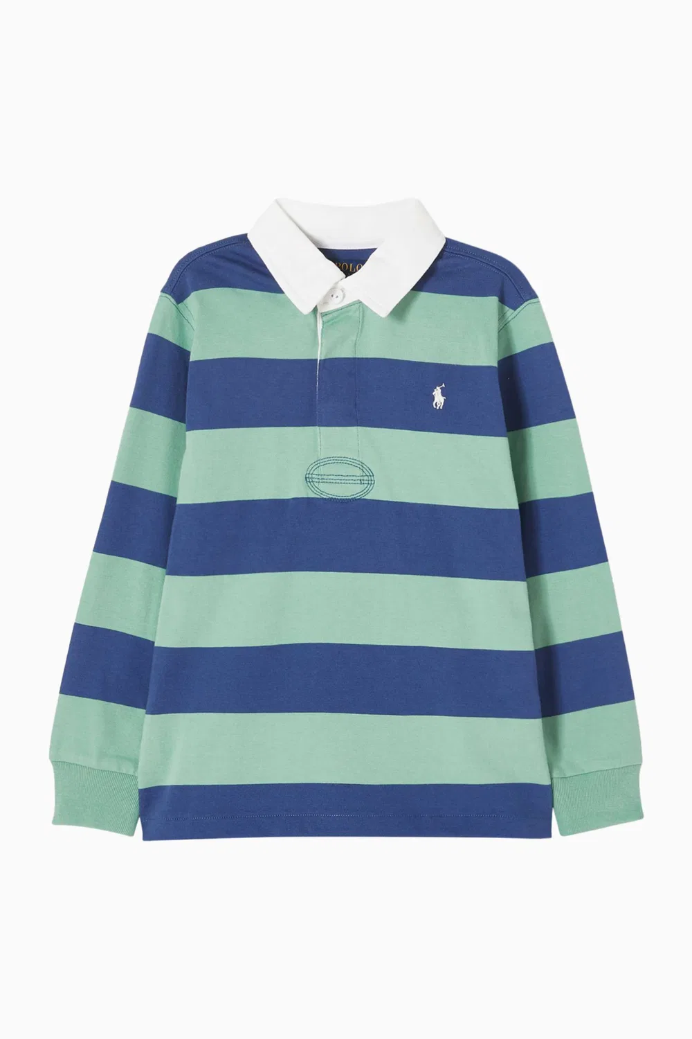 Поло в полоску из хлопка Polo Ralph Lauren, зеленый