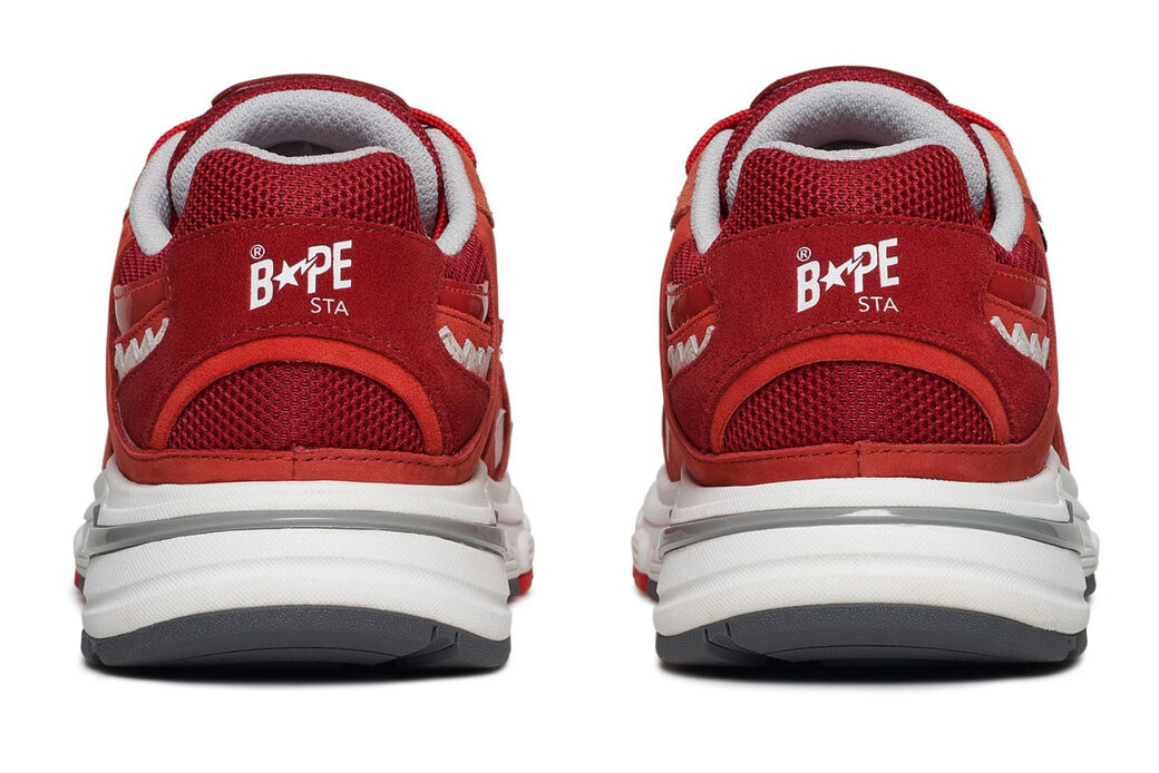 Кроссовки Bape Shark Sta M1 Country Pack - Korea, красный — фото 4