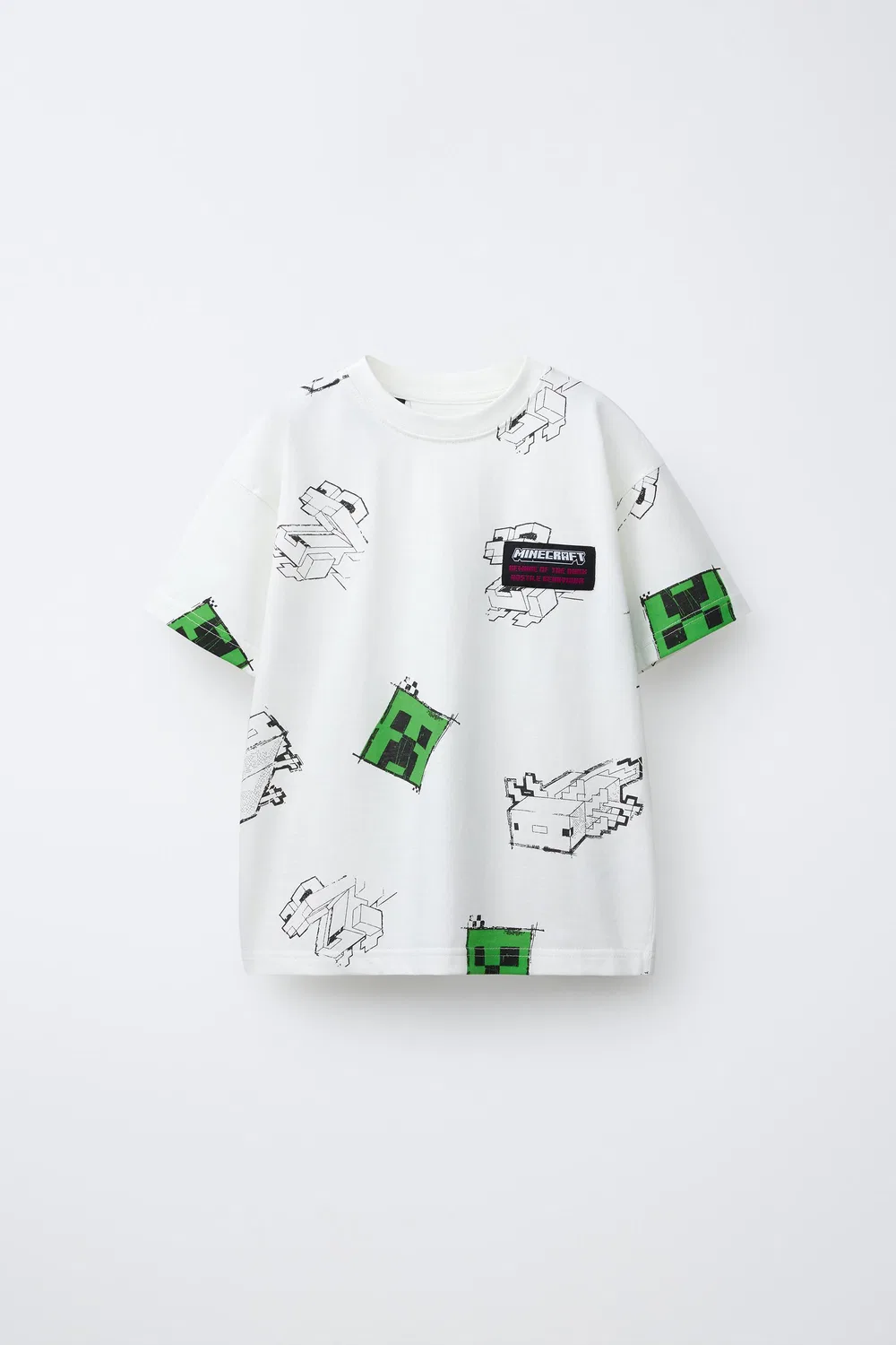 MINECRAFT MOJANG AB. Футболка с принтом ZARA, White