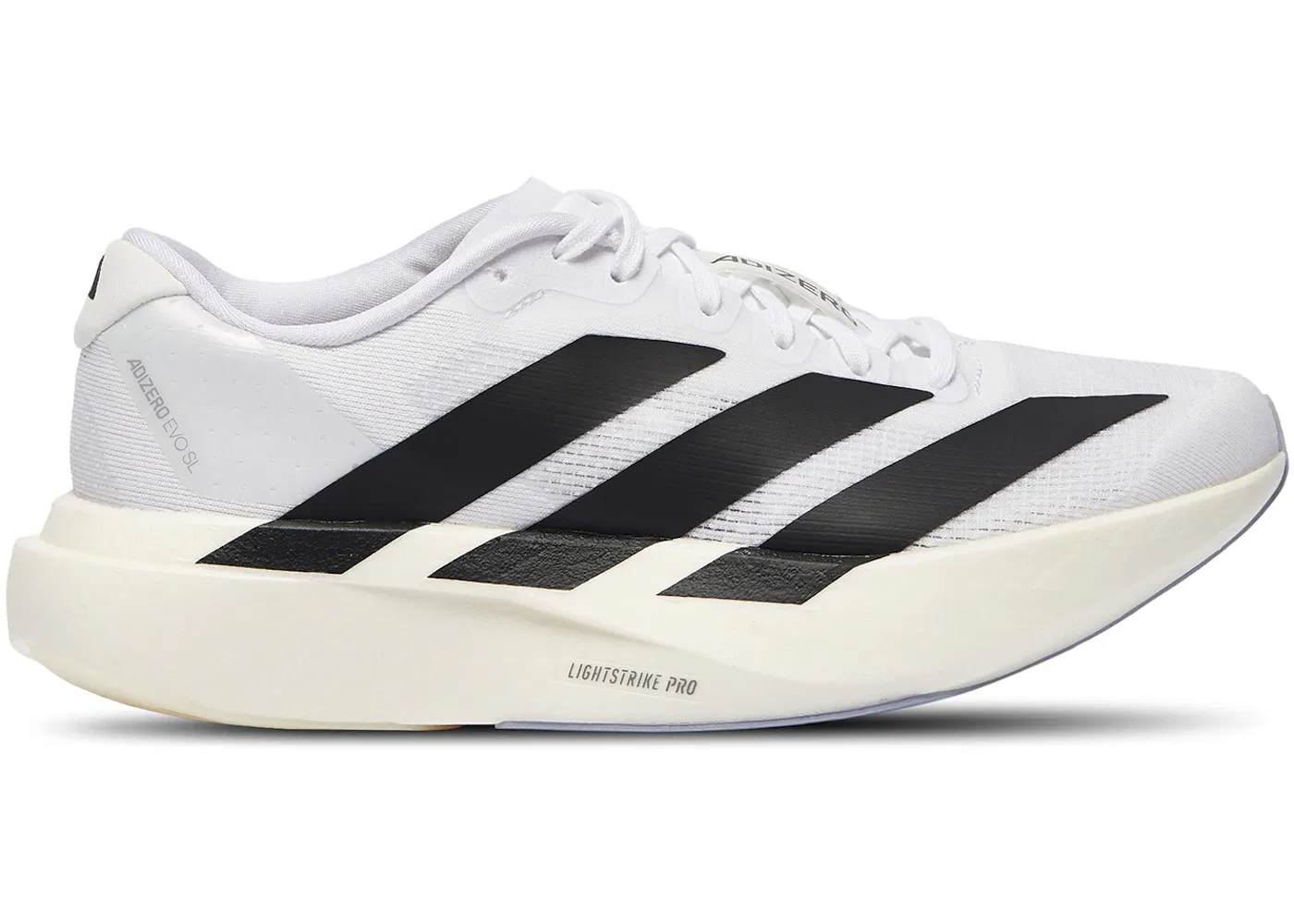 Детские кроссовки для мальчиков с длинным шнурком Adidas Adizero Evo SL, Cloud White/Core Black/Cloud White