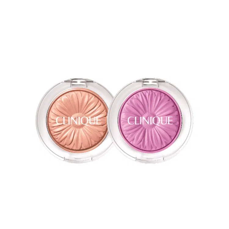Женский набор румян с хайлайтером CLINIQUE Small Daisy Blush Dual Set, Sunshine Nude Brown & Lilac