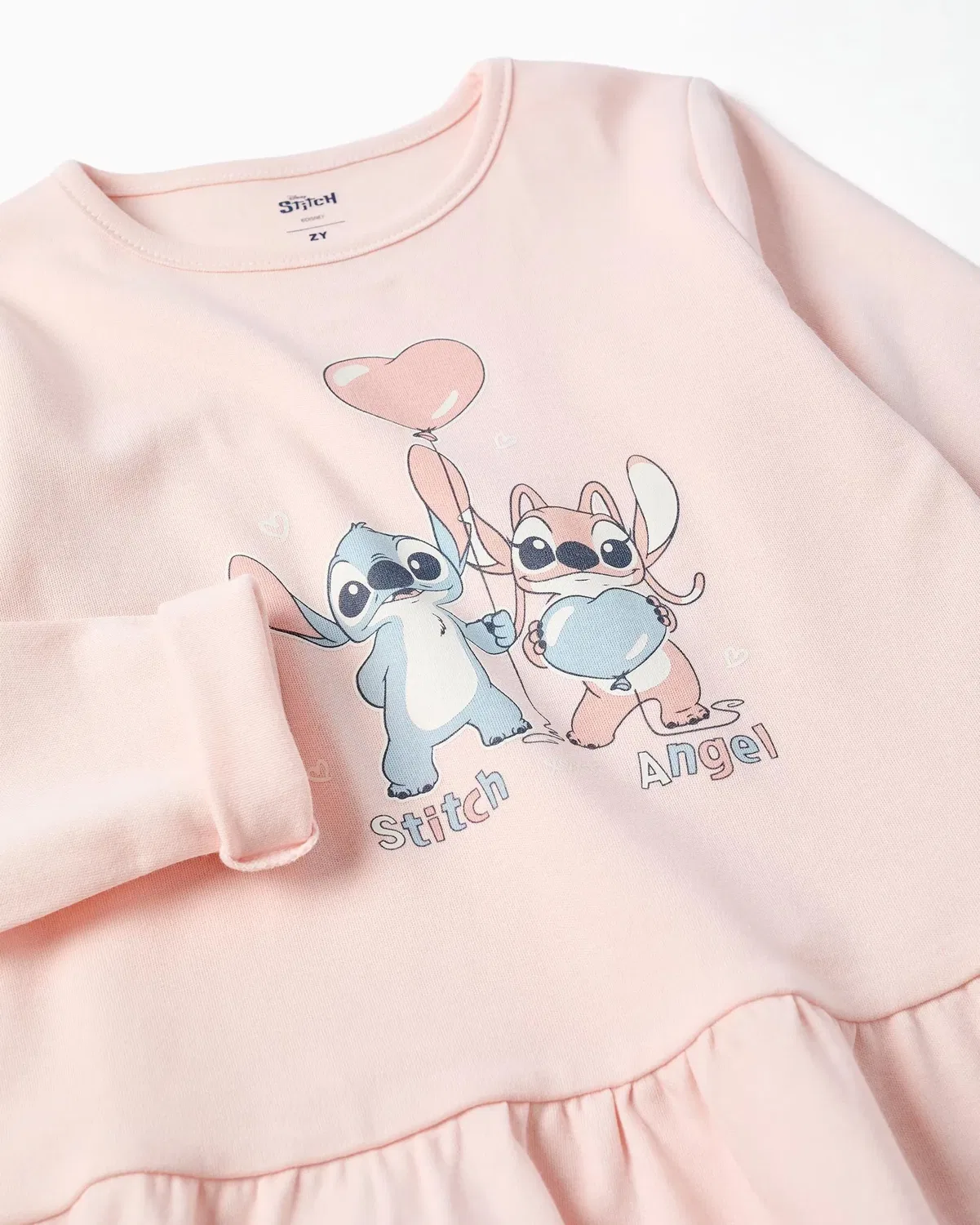 Детская пижама для девочек хлопковая с принтом Stitch Rosa Zippy, Rosa — фото 3