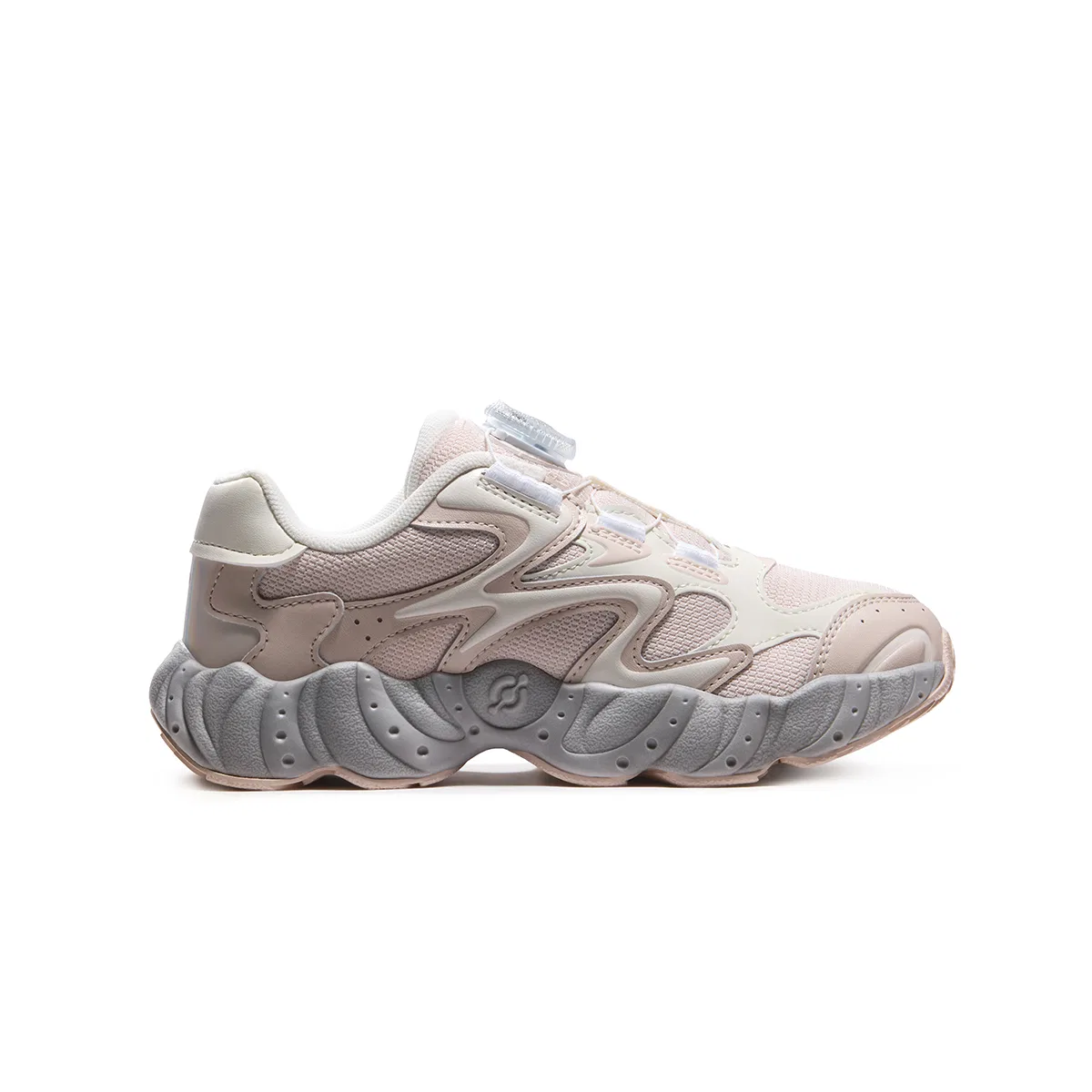 Детские кроссовки с принтом FILA KIDS, Nude Brown Pink/Mushroom Grey — фото 3