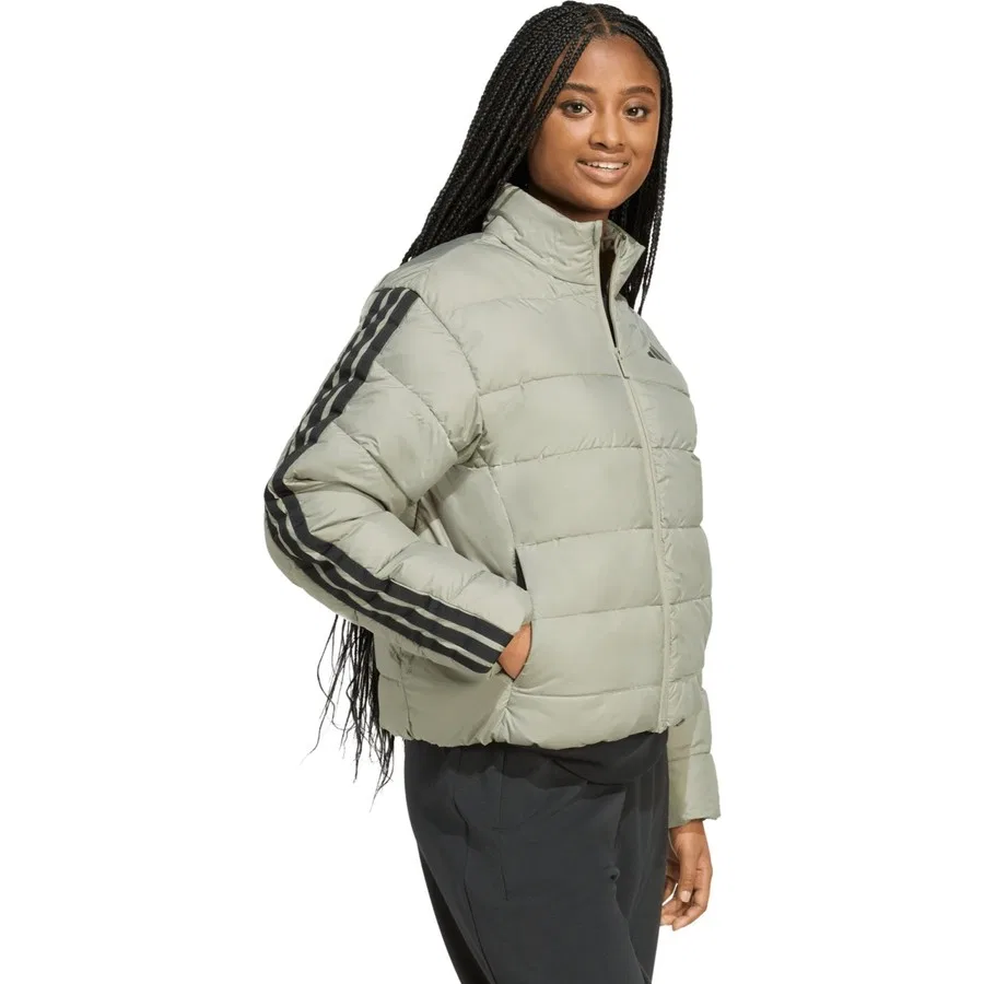 Женская куртка adidas W Ess 3 S Sd Jkt Mont JX7809, Хаки — фото 2