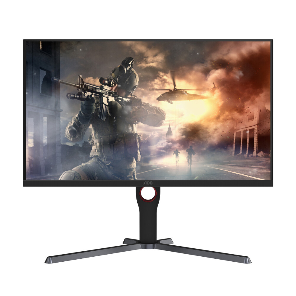 

Монитор игровой AOC U27G10, 27", 3840x2160, Fast IPS, 160 Гц, черный/красный