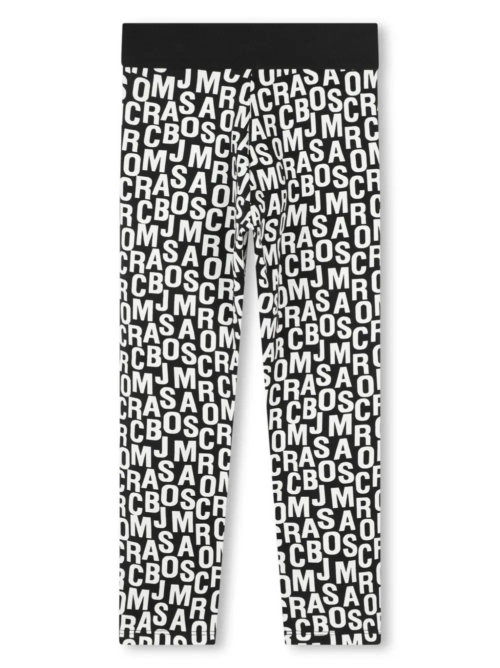 Леггинсы с принтом Kids Monogram Logo Little Marc Jacobs, Black — фото 2