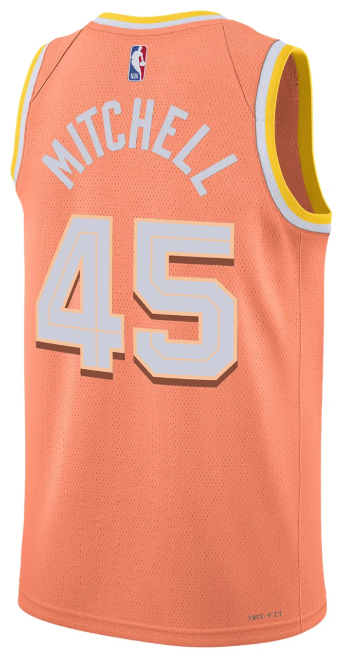 Мужская баскетбольная джерси Cavaliers City Edition Nike, цвет Orange/Multi — фото 2