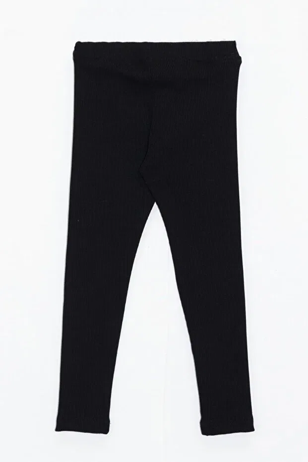 Детские леггинсы для девочек из кожзаменителя Dmb Boys & Girls, Black — фото 2