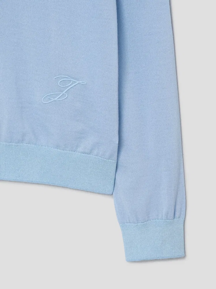 Кардиган из шерсти мерино JACQUEMUS, Pale Blue — фото 4