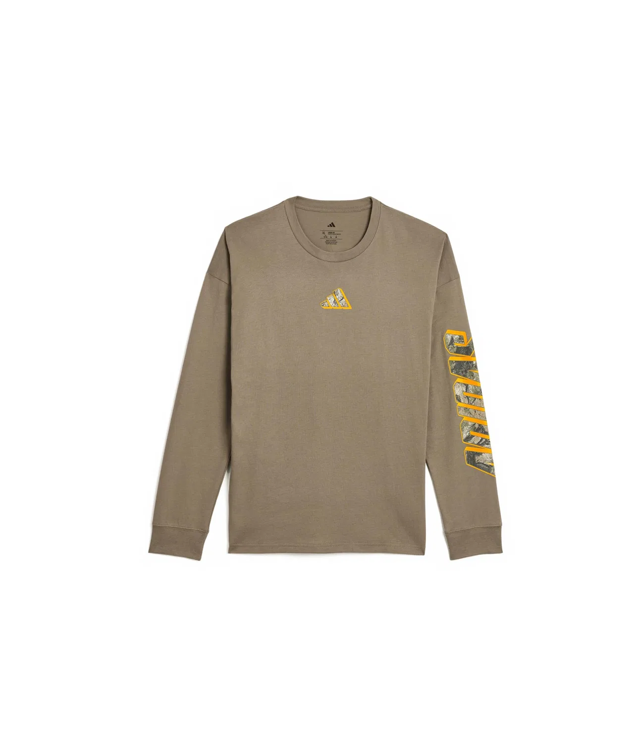 Футболка с длинным рукавом в камуфляжной расцветке "Rock Camo Lineage" (для детей постарше) Adidas Kids, Khaki Six