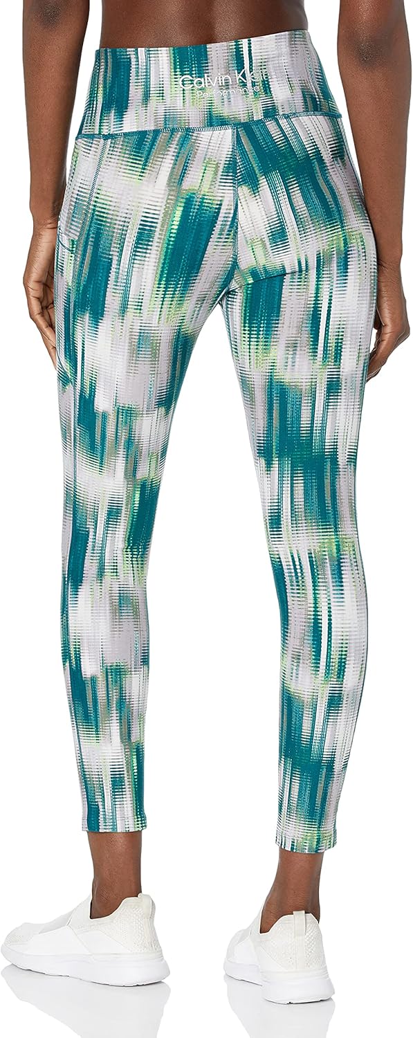 

Женские леггинсы Calvin Klein Performance Premium Performance с высокой талией, влагоотводящие, Digitize Juniper