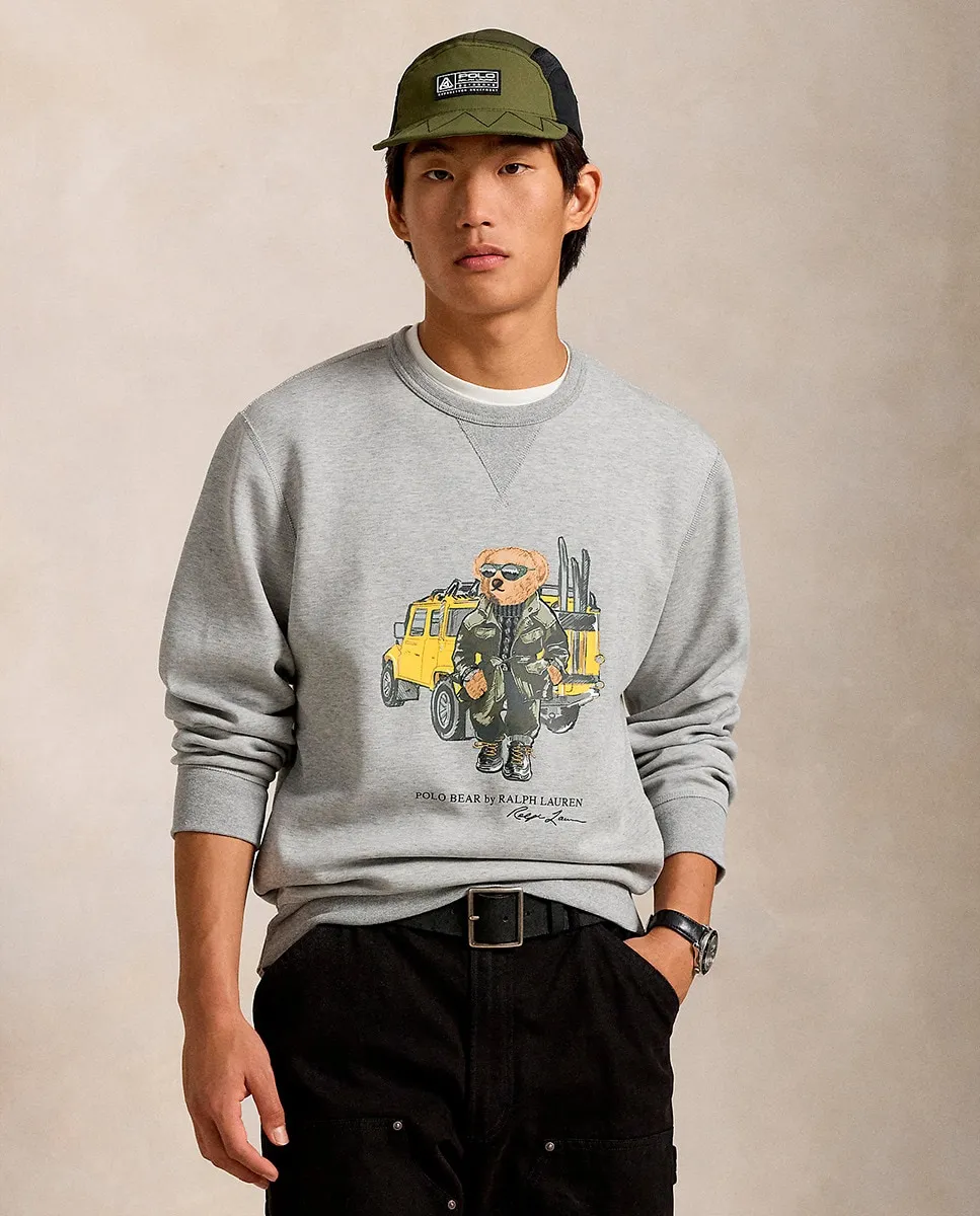 

Мужская толстовка с круглым вырезом и принтом Polo Bear Polo Ralph Lauren, светло-серый