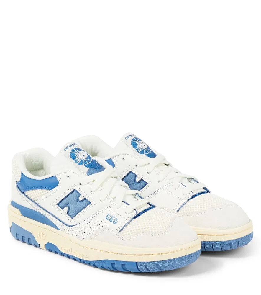 Кожаные кроссовки New Balance Kids, синий