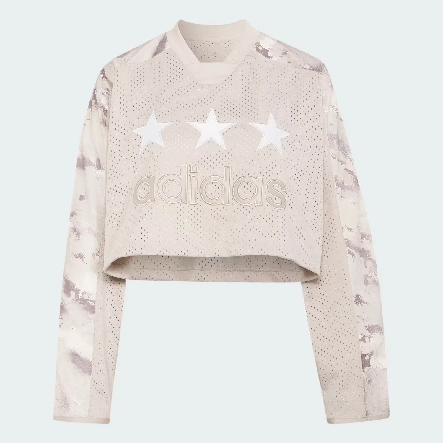 Женская хоккейная футболка оверсайз Cropped Fem Hockey Jersey Adidas Originals, Wonder Beige — фото 4