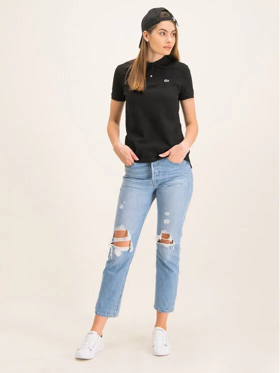 Поло Lacoste classic fit, черное — фото 2