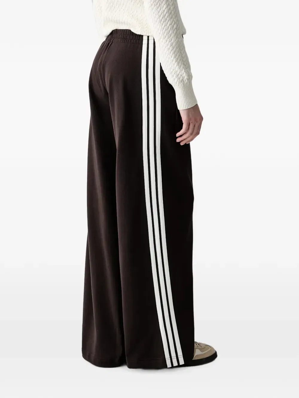 3-полосные спортивные брюки Adidas, коричневый — фото 3