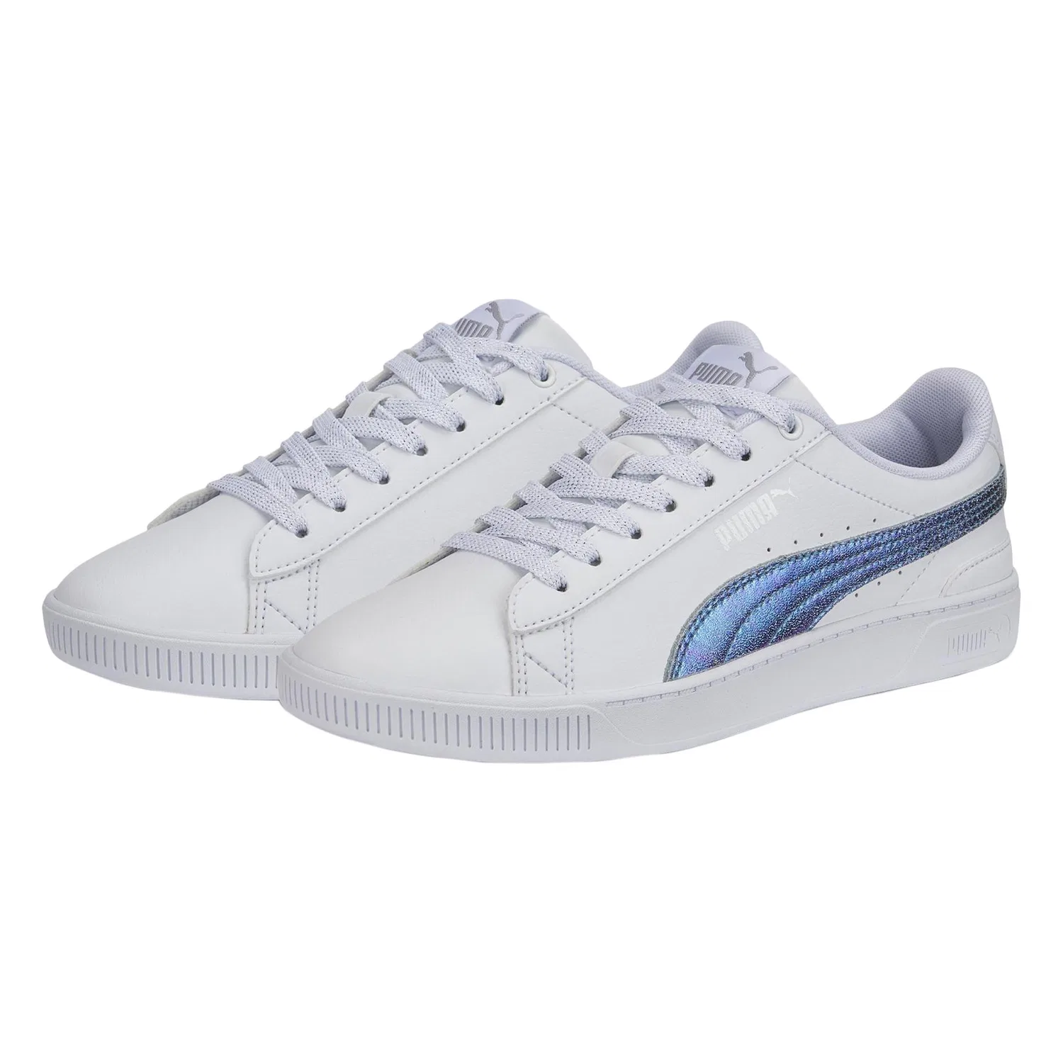Детские кожаные кроссовки Vikky V3 Puma, Weiss — фото 3