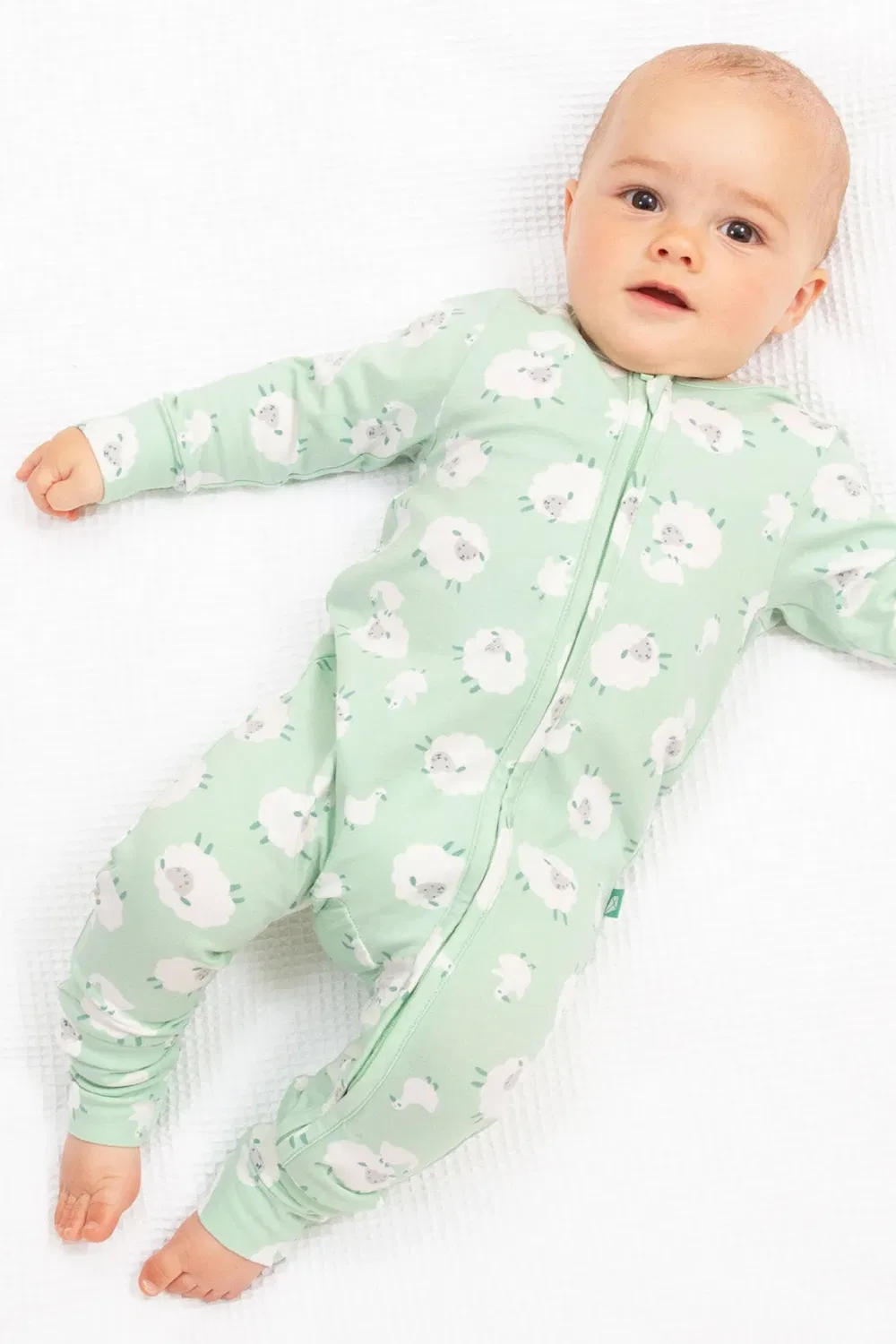 Детский слип с принтом Baby Baa Baa Quack Kite, Green — фото 2