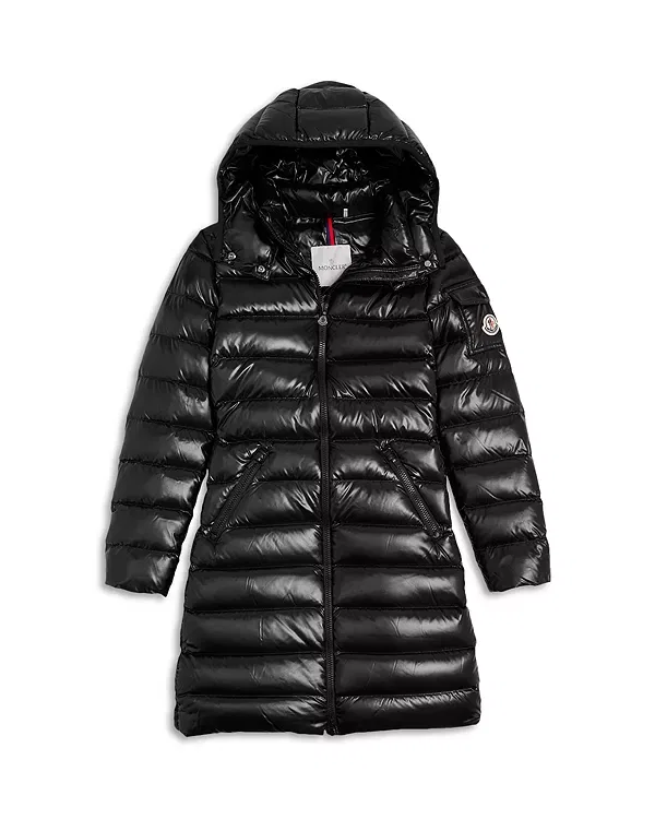 Детское пальто для девочек с принтом Moncler, Dark Black