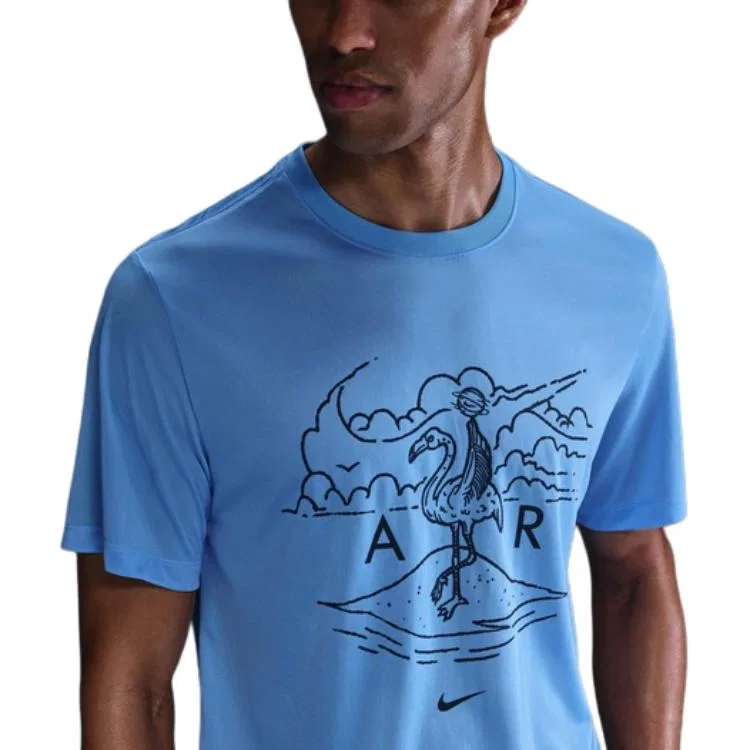 Мужская футболка с коротким рукавом Dri Fit Nike, Blue — фото 4