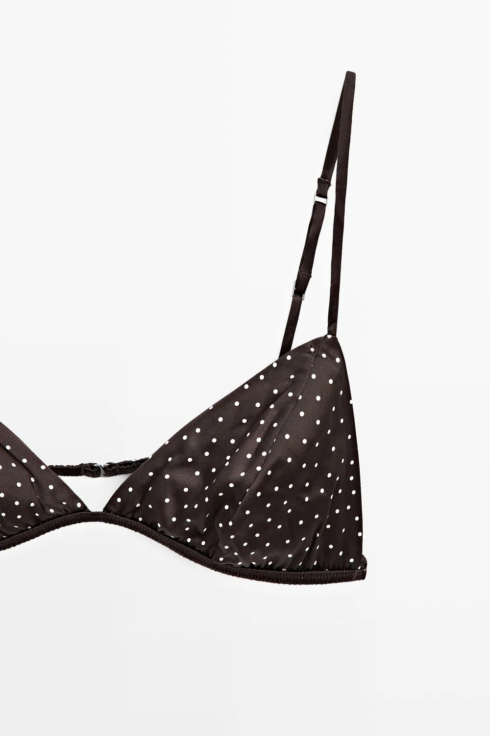 Бюстгальтер Massimo Dutti Polka Dot, коричневый — фото 4