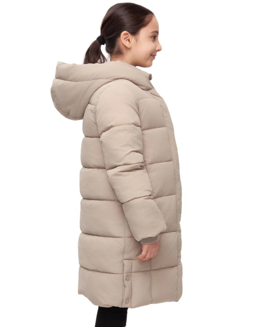 Куртка-пуховик до колена с флисовой подкладкой Rokka&Rolla, Beige — фото 4