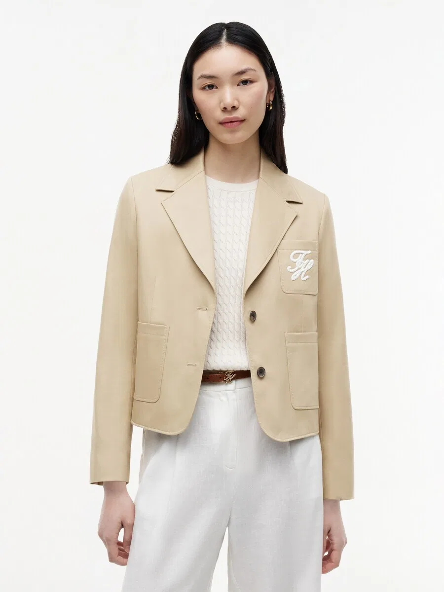 Блейзер TOMMY HILFIGER бежевого цвета — фото 3
