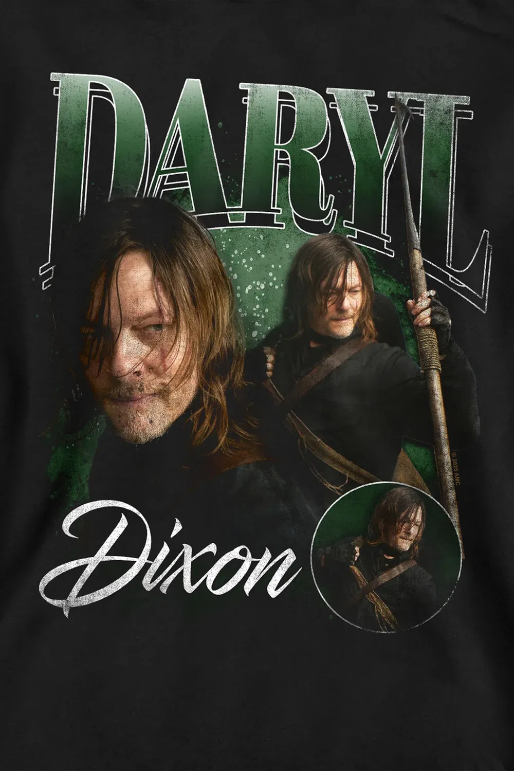 Детское худи с принтом Daryl Homage The Walking Dead, Black — фото 2