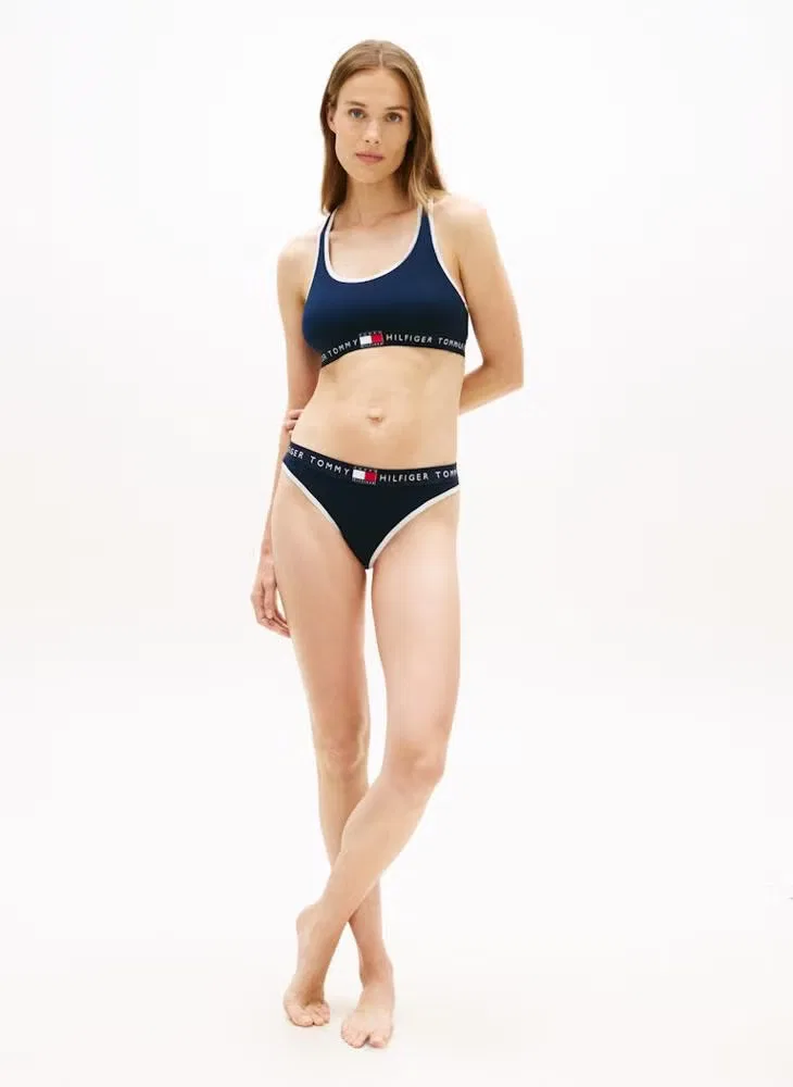 Бюстгальтер без косточек с логотипом Heritage Tommy Hilfiger, темно-синий — фото 4
