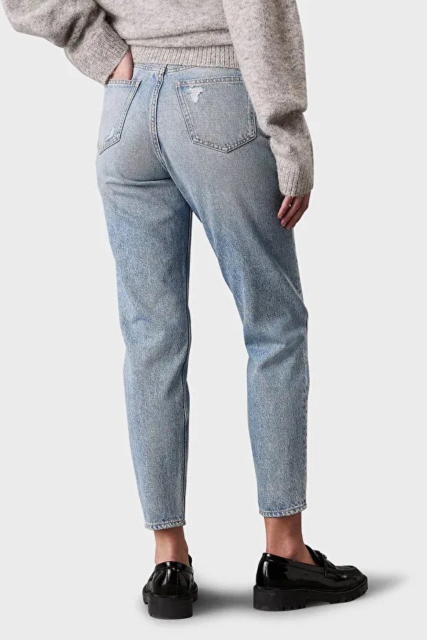 Женские джинсы скинни с высокой талией Calvin Klein, Light Blue — фото 4