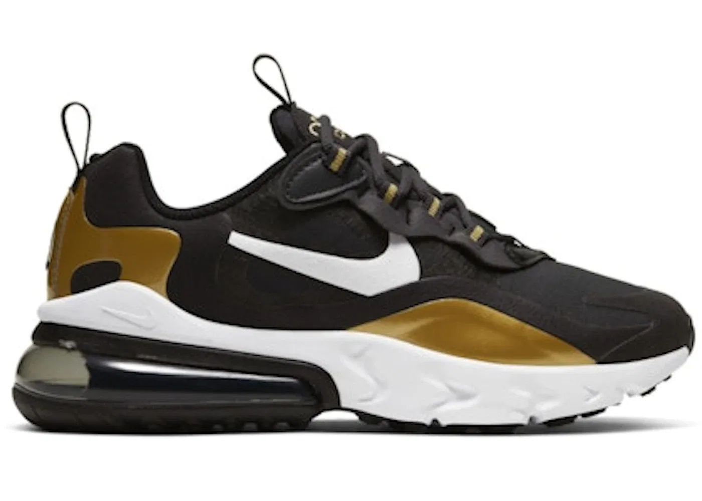 Детские кроссовки Lifestyle Nike Air Max 270 React, Anthracite/Black/Metallic Gold/White