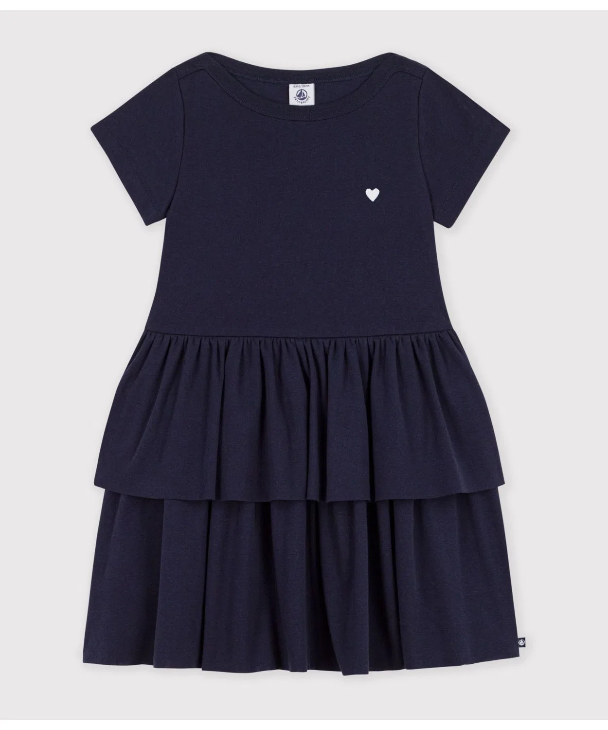 Детское платье с длинным рукавомBoat Neck Half Sleeve PETIT BATEAU, Navy