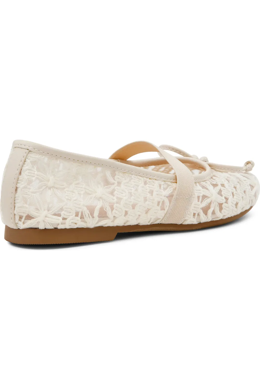 Детские туфли Мэри Джейн на плоской подошве Moppet Mesh DV by Dolce Vita, Ivory — фото 2