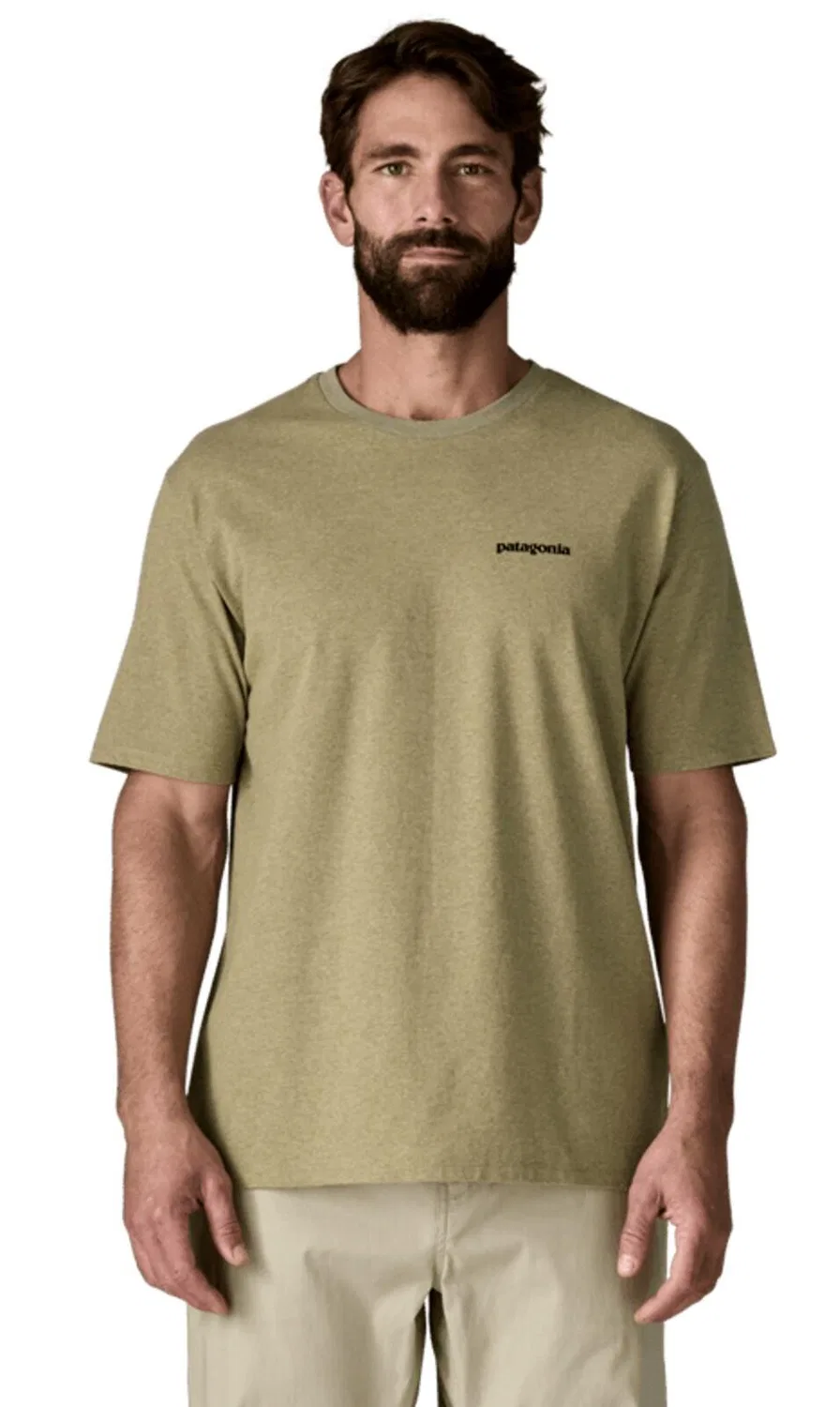 Мужская хлопковая футболка P-6 Responsibili Tee Patagonia, Green — фото 2