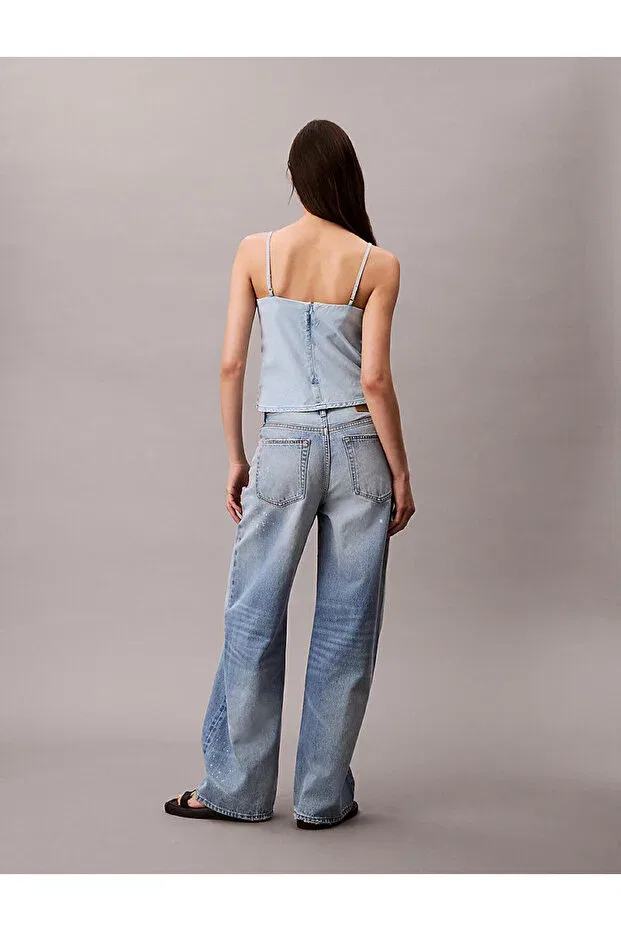 Женская рубашка с принтом Calvin Klein, Blue — фото 4