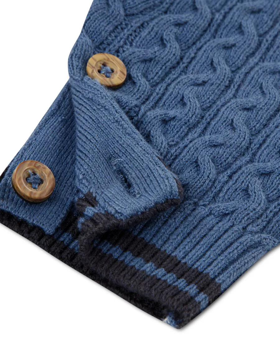 Комбинезон-слипер для малышей с длинным рукавом, модель Crewneck Sweater abercrombie kids, Moonlight Blue — фото 4