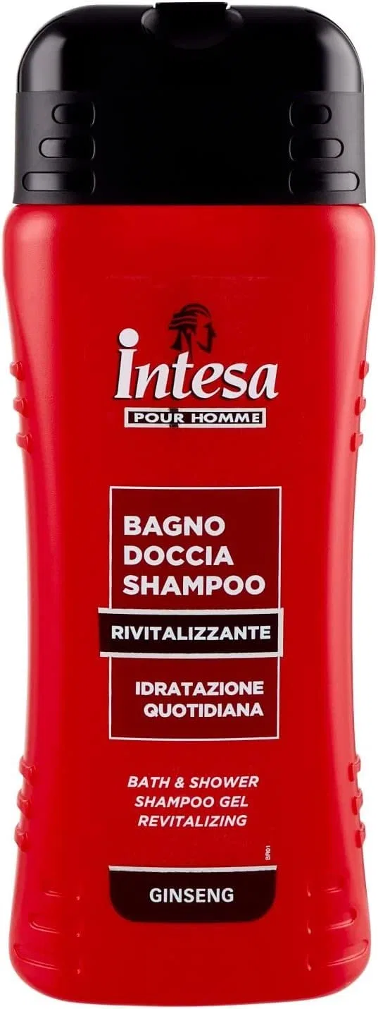 Набор гелей для душа и шампуней Intesa Pour Homme Revitalising с женьшенем, 6 x 500 мл, Italian Gourmet E.R.