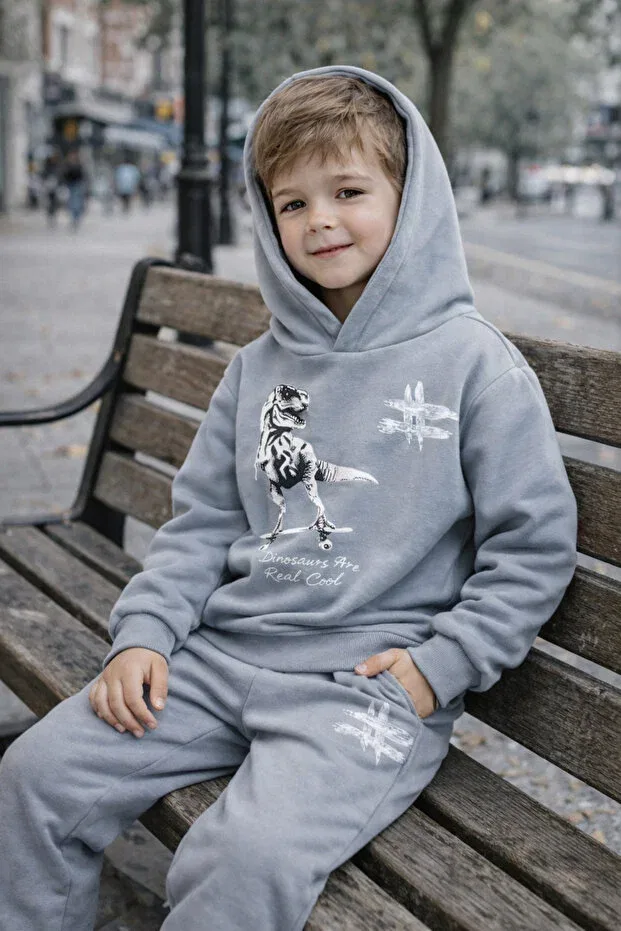 Детский спортивный костюм для мальчиков с динозаврами Lav Mer Kids, Blue