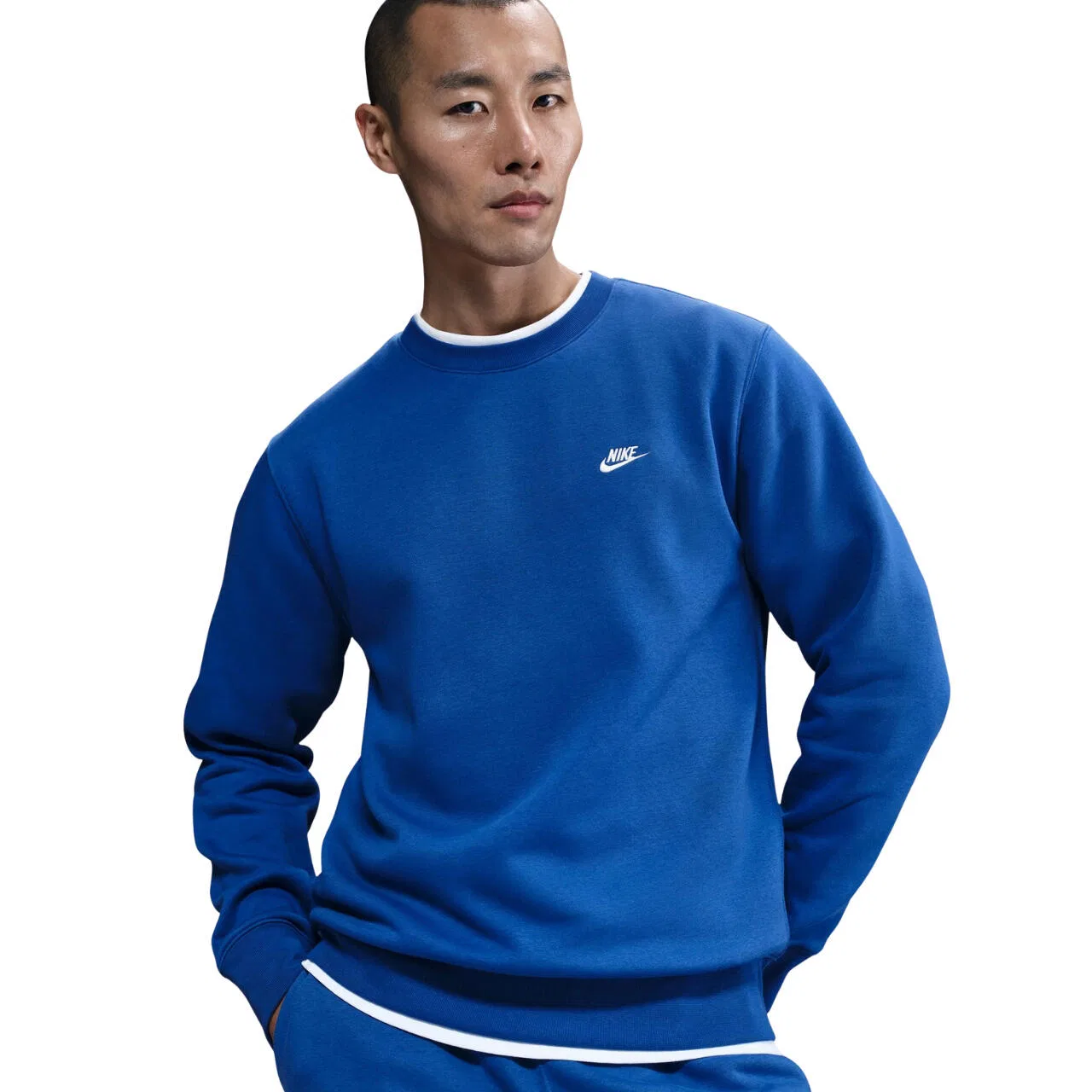 Мужской свитшот классический Nike Club BB, Синий — фото 3