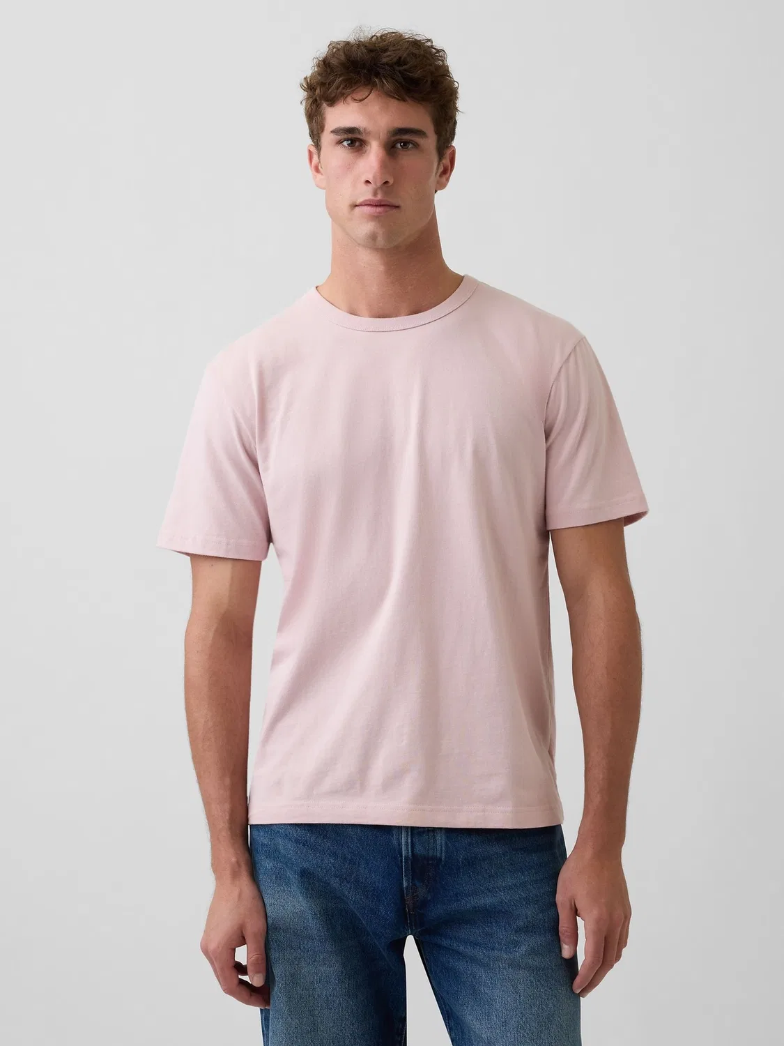 Футболка Gap Relaxed Short Sleeve, розовый
