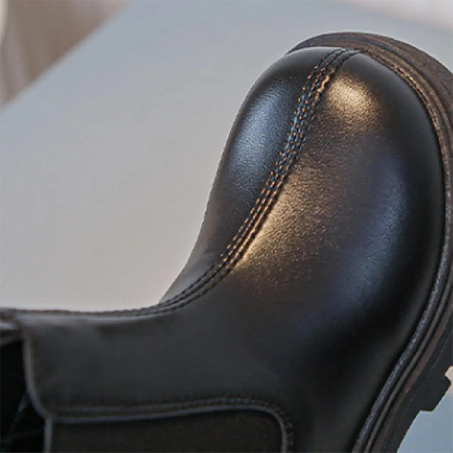 Детские ботинки для девочек с молнией сбоку, модель Combat Dress Boots, Black — фото 3